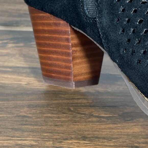 Vionic Aloft Chryssa Womens Size 6.5 Shoes Black Suede Open Toe Ankle Boots - Picture 6 of 14